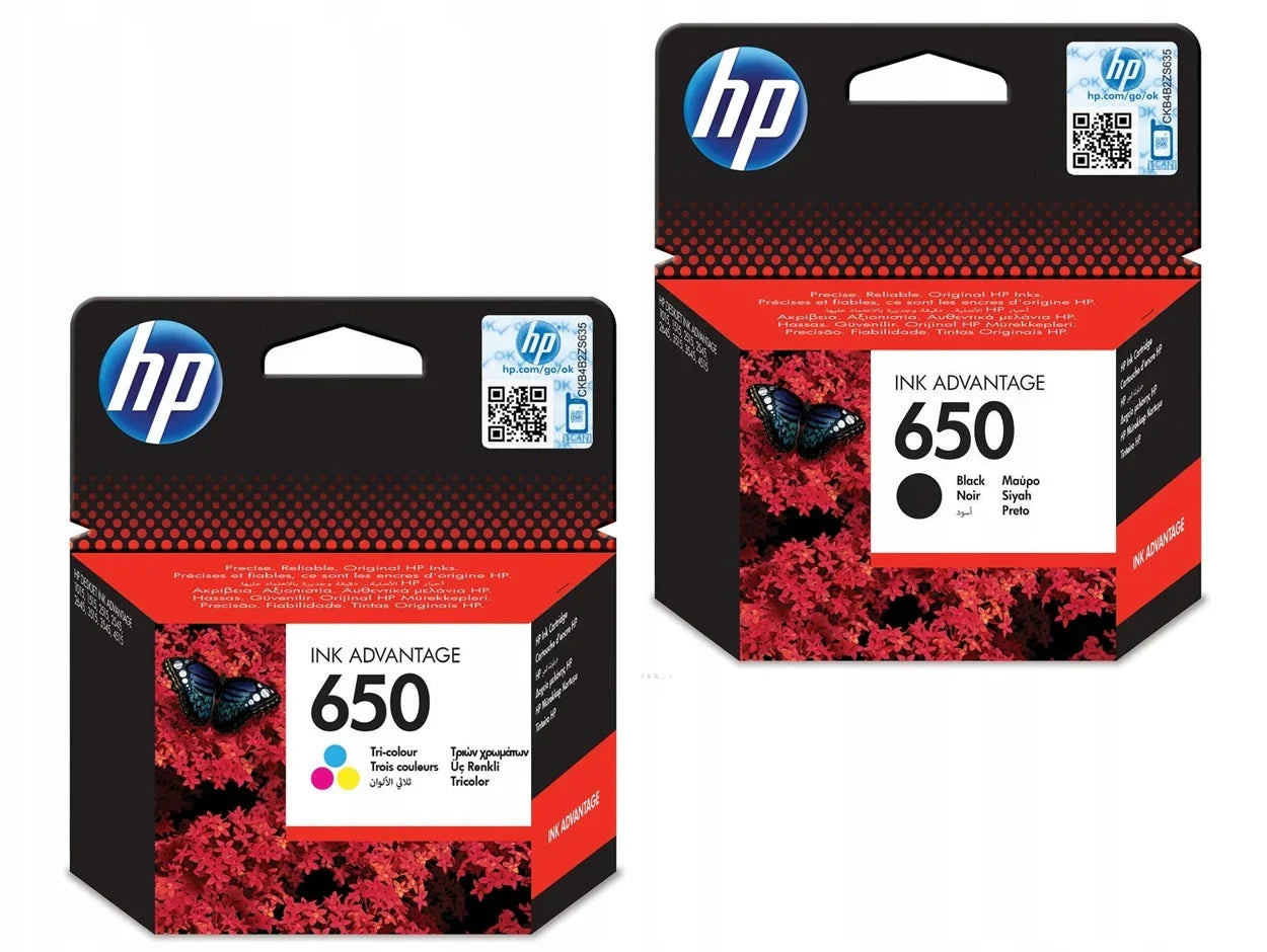 HP 650 Ink Cartridge Black & Tri-Color Combo Pack - eBuy UAE